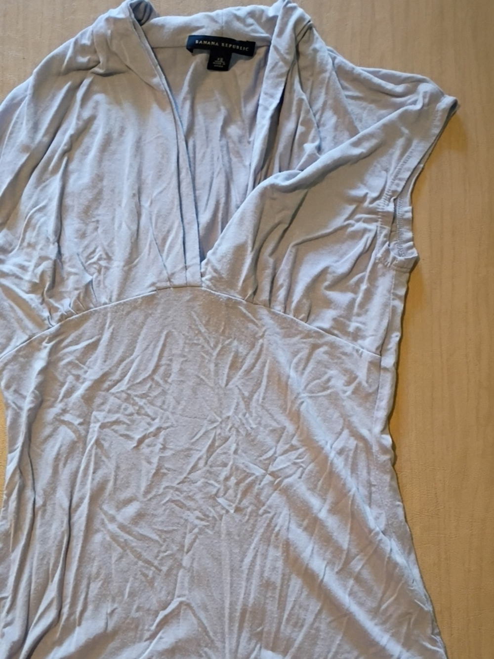Banana Republic Light Gray V-Neck Chemise